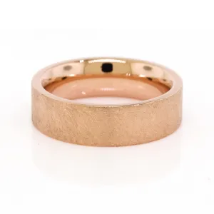 Heavy Textured Rose Gold Men's Wedding Band