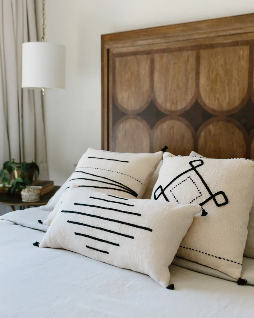 Hela Lumbar Pillow 12" x 24" with zipper closure