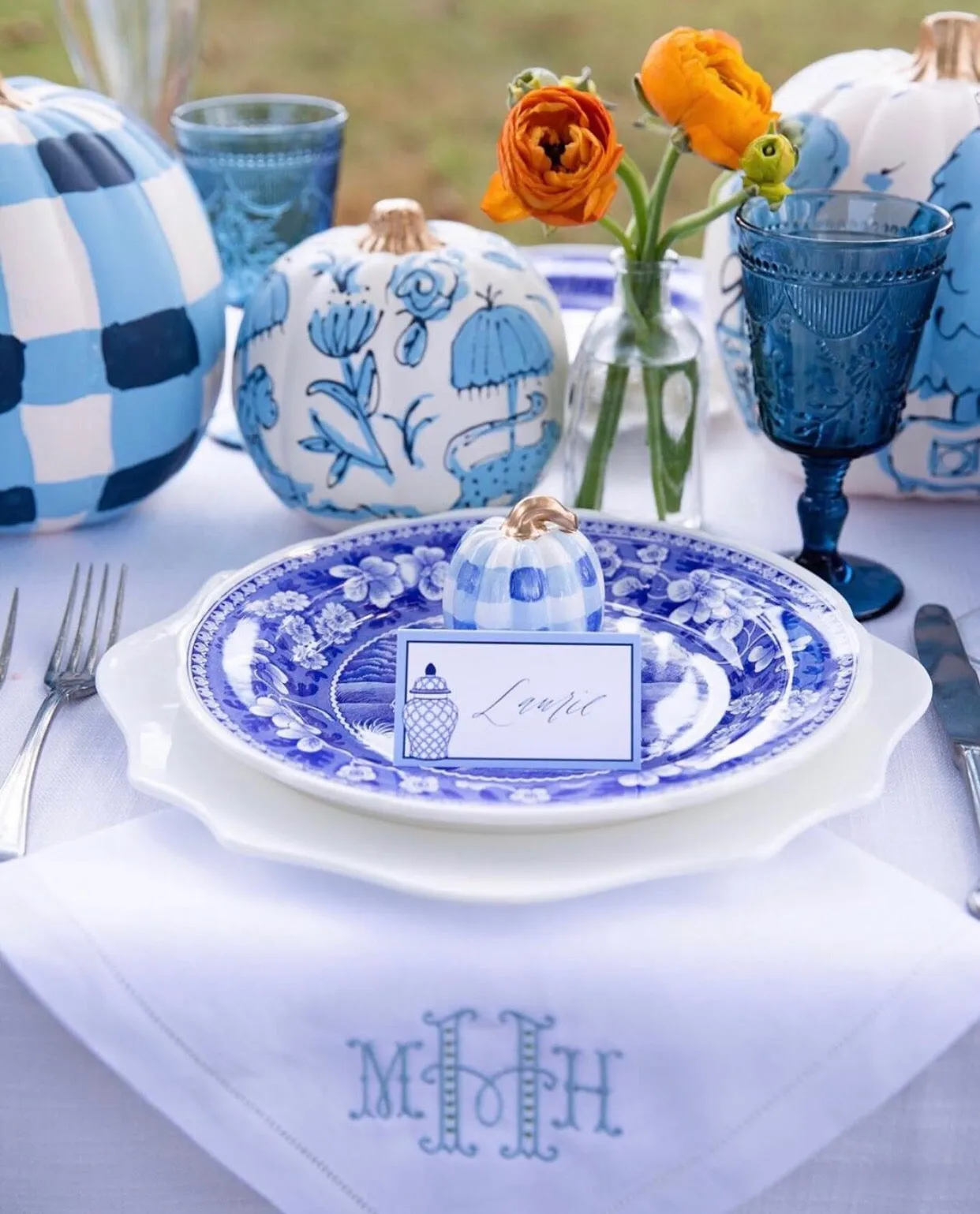 Hemstitched Linen Dinner Napkins Set of 10