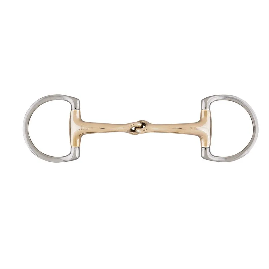 Herm Sprenger Dynamic RS Single Joint Eggbutt bit with D-Shaped Flat Rings