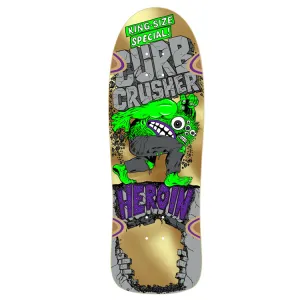 Heroin Skateboards Curb Crusher XL Gold Foil Skateboard Deck - 10.25