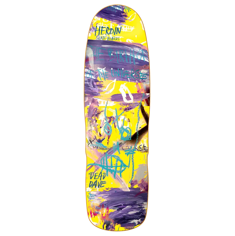Heroin Skateboards Dead Dave Painted Series Skateboard Deck - 10.1