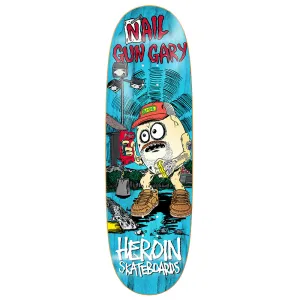 Heroin Skateboards Nail Gun Gary Skateboard Deck - 9.75