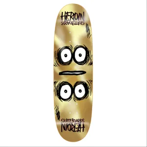 Heroin Skateboards Symmetrical Egg Gold Skateboard Deck - 9.0
