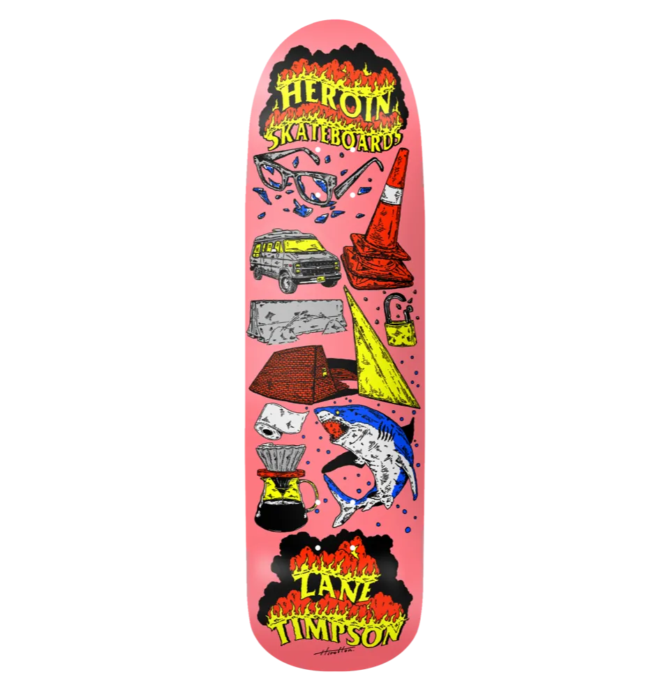 Heroin Skateboards Zane Timpson Life Skateboard Deck - 9.00