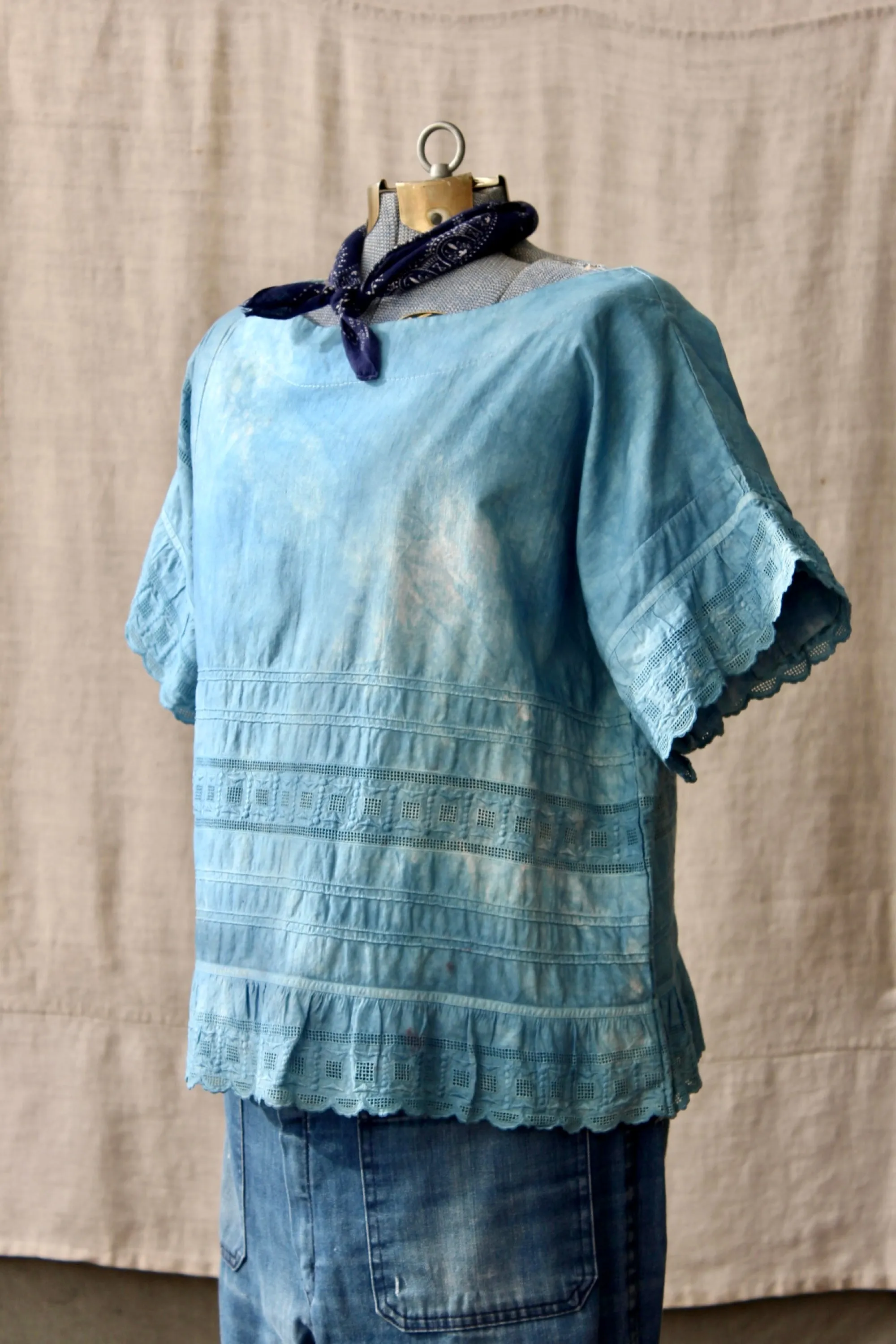 HF176 The Highlands Foundry Indigo Dyed Box Top