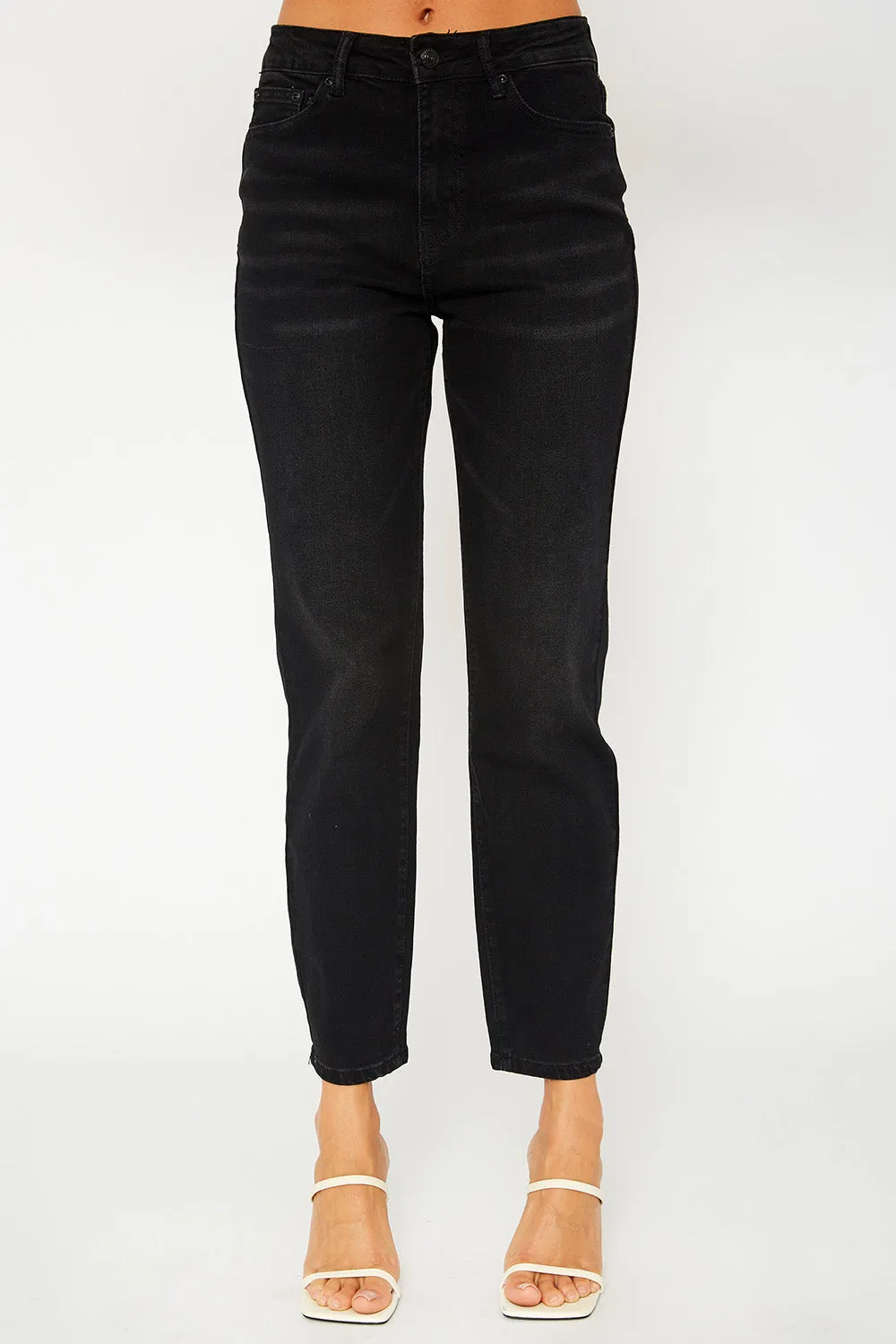 High-rise denim pants