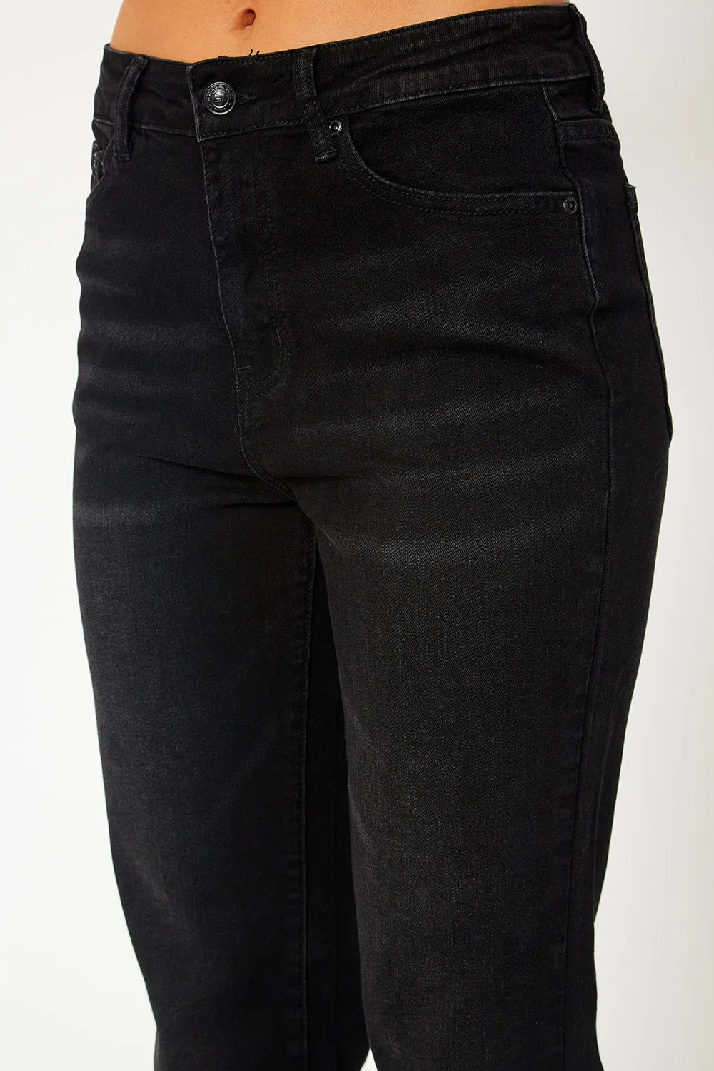 High-rise denim pants