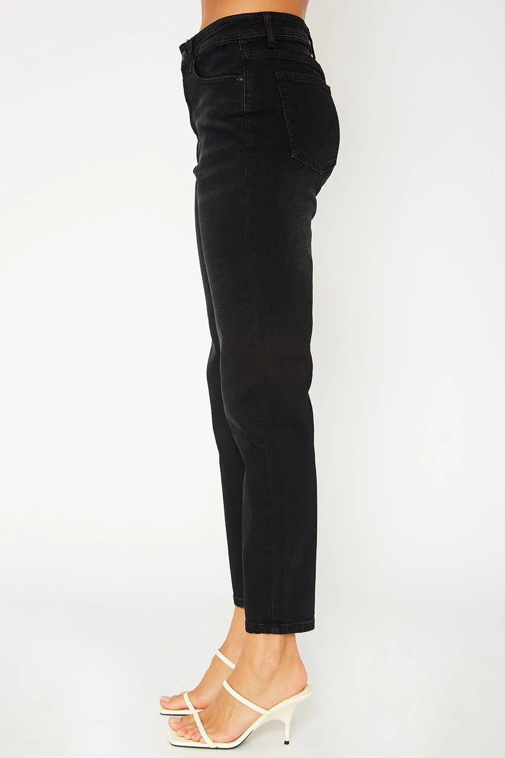 High-rise denim pants