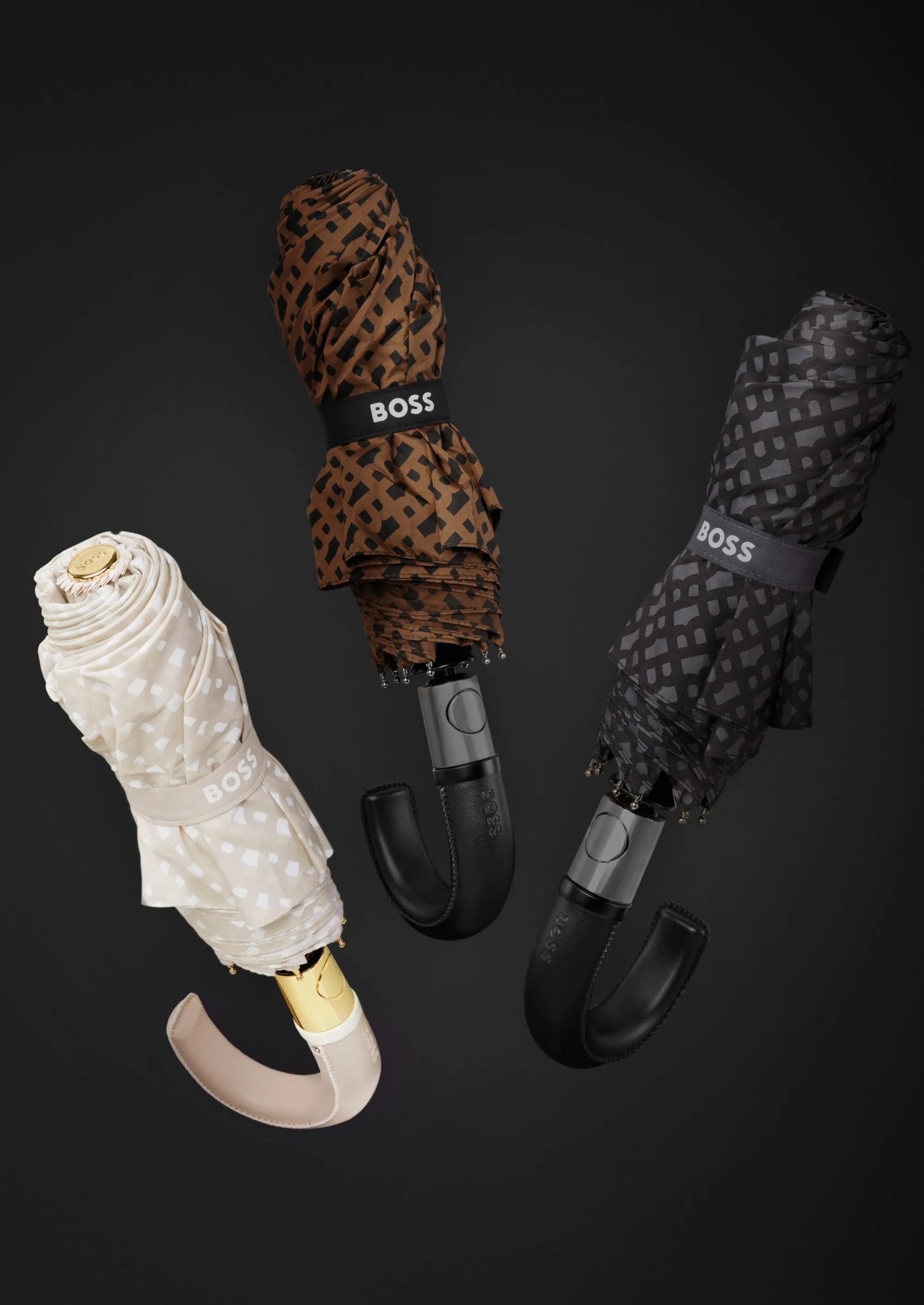 HUGO BOSS HUF310Y-Pocket umbrella Monogramme Camel