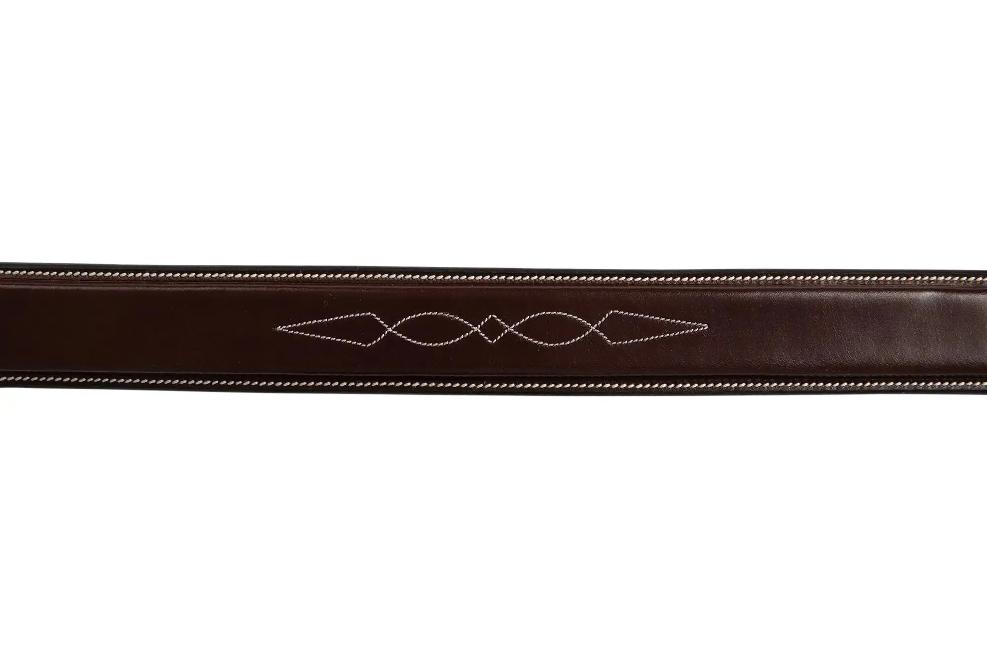 Huntley Equestrian Fancy Stitched Square Raised Noseband, 1 3/8" Inch wide. Noseband only.