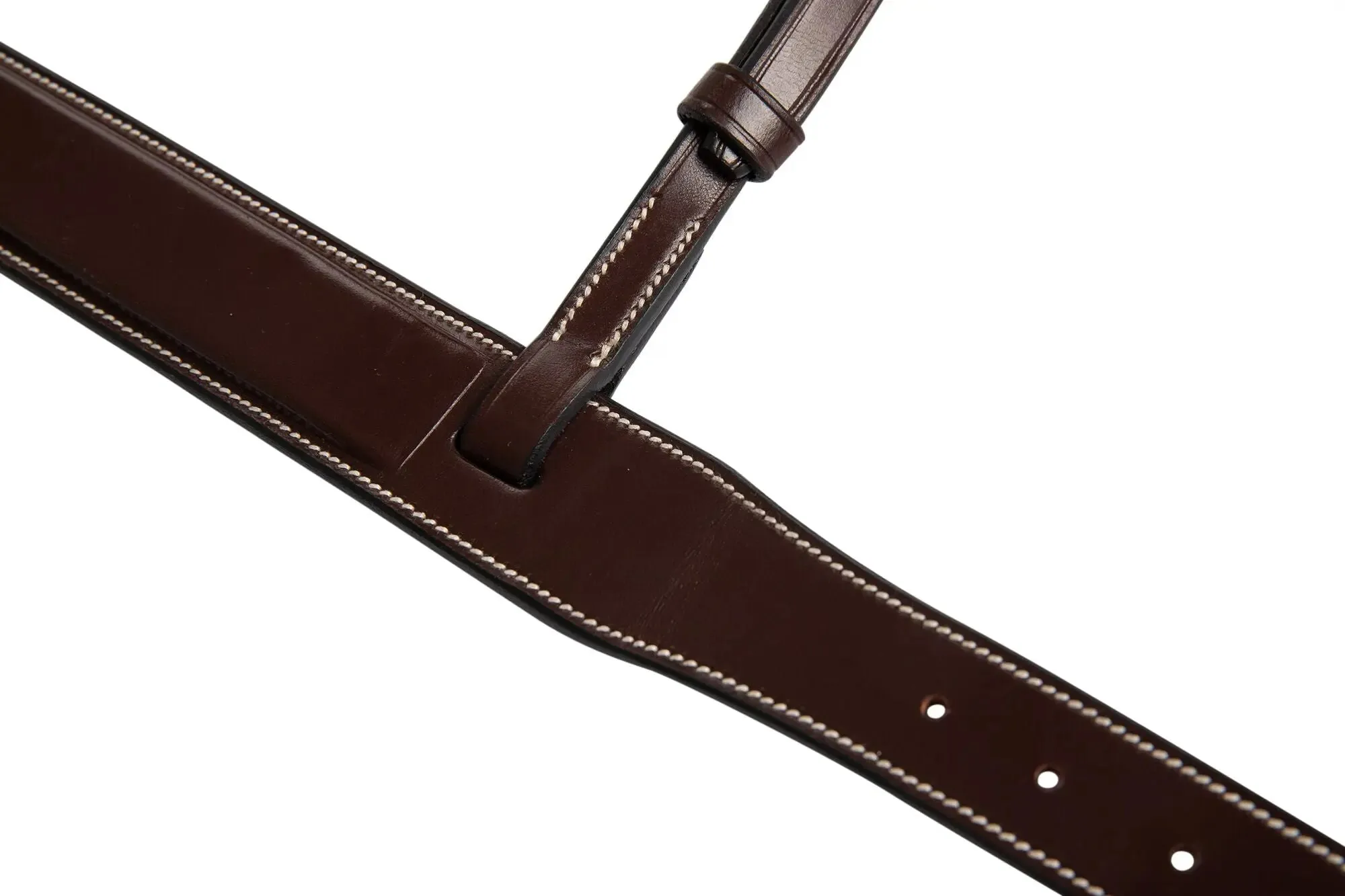 Huntley Equestrian Fancy Stitched Square Raised Noseband, 1 3/8" Inch wide. Noseband only.