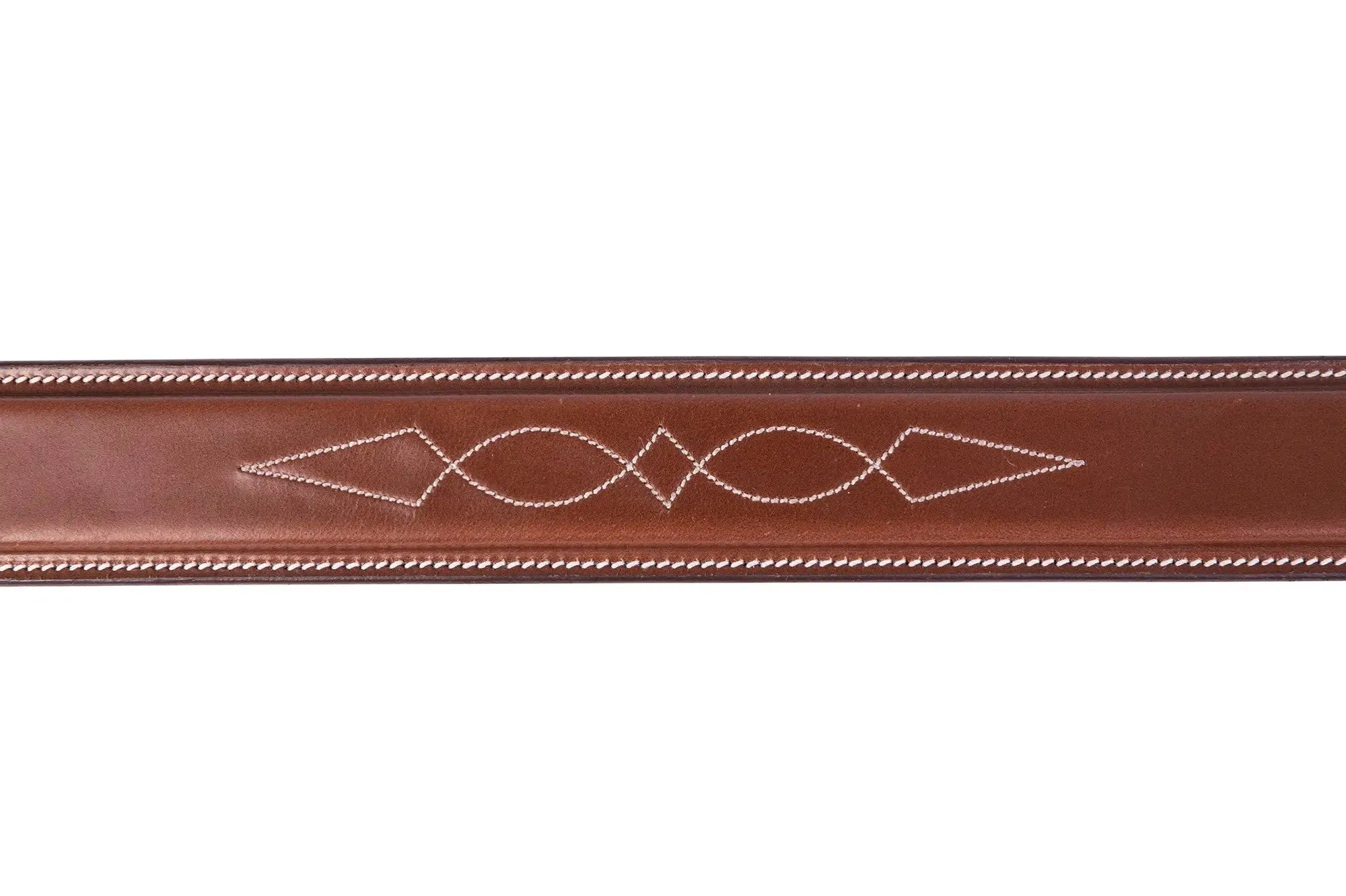 Huntley Equestrian Fancy Stitched Square Raised Noseband, 1 3/8" Inch wide. Noseband only.