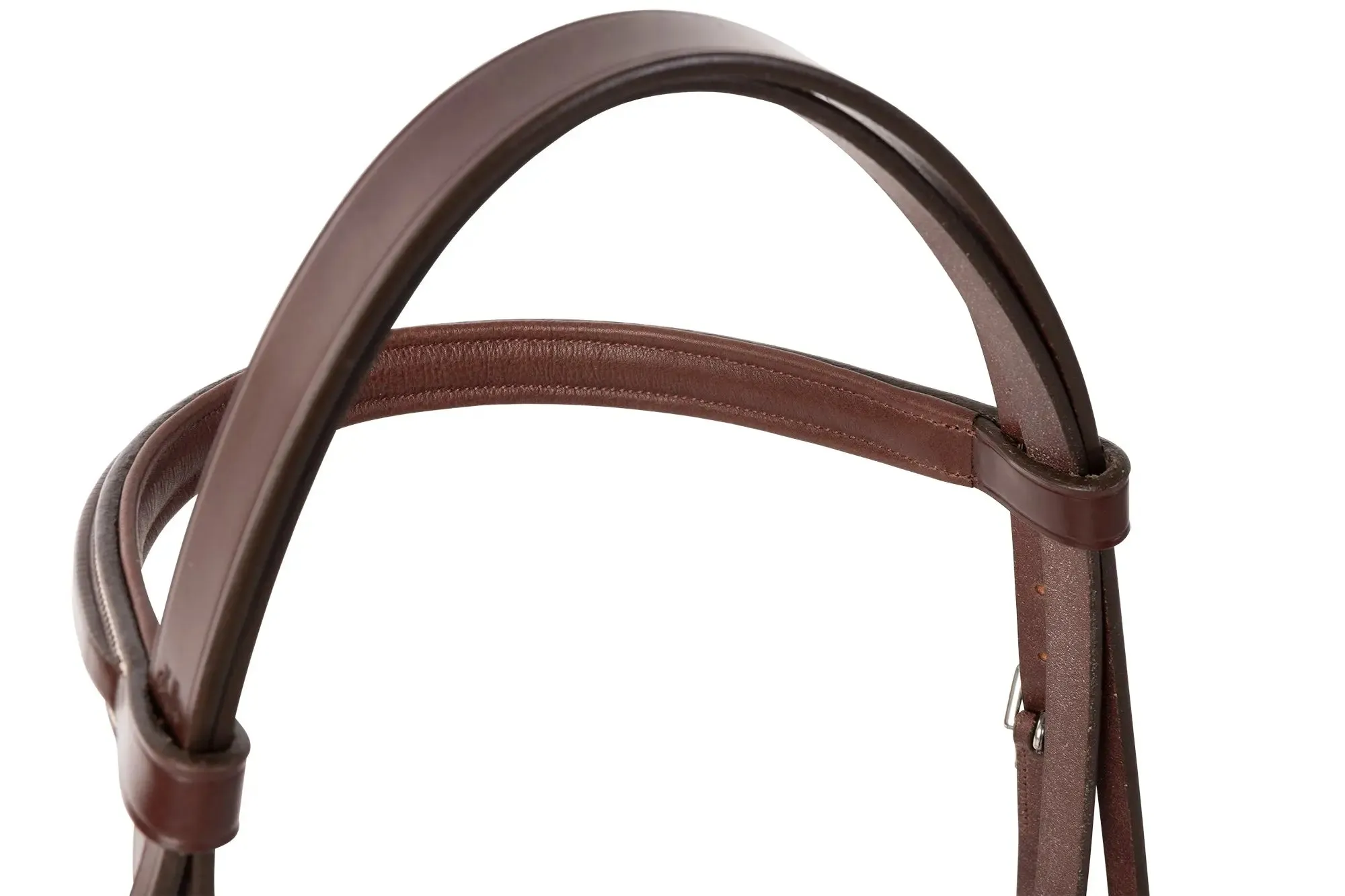 Huntley Equestrian Fancy Stitched Square Raised Padded Brow Band