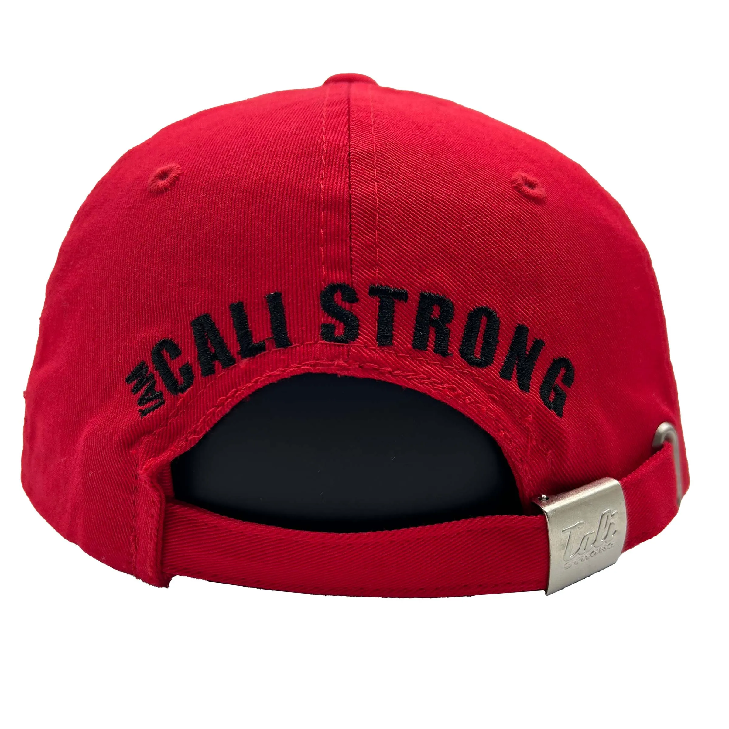 I am CALI Strong Dad Hat Red Black