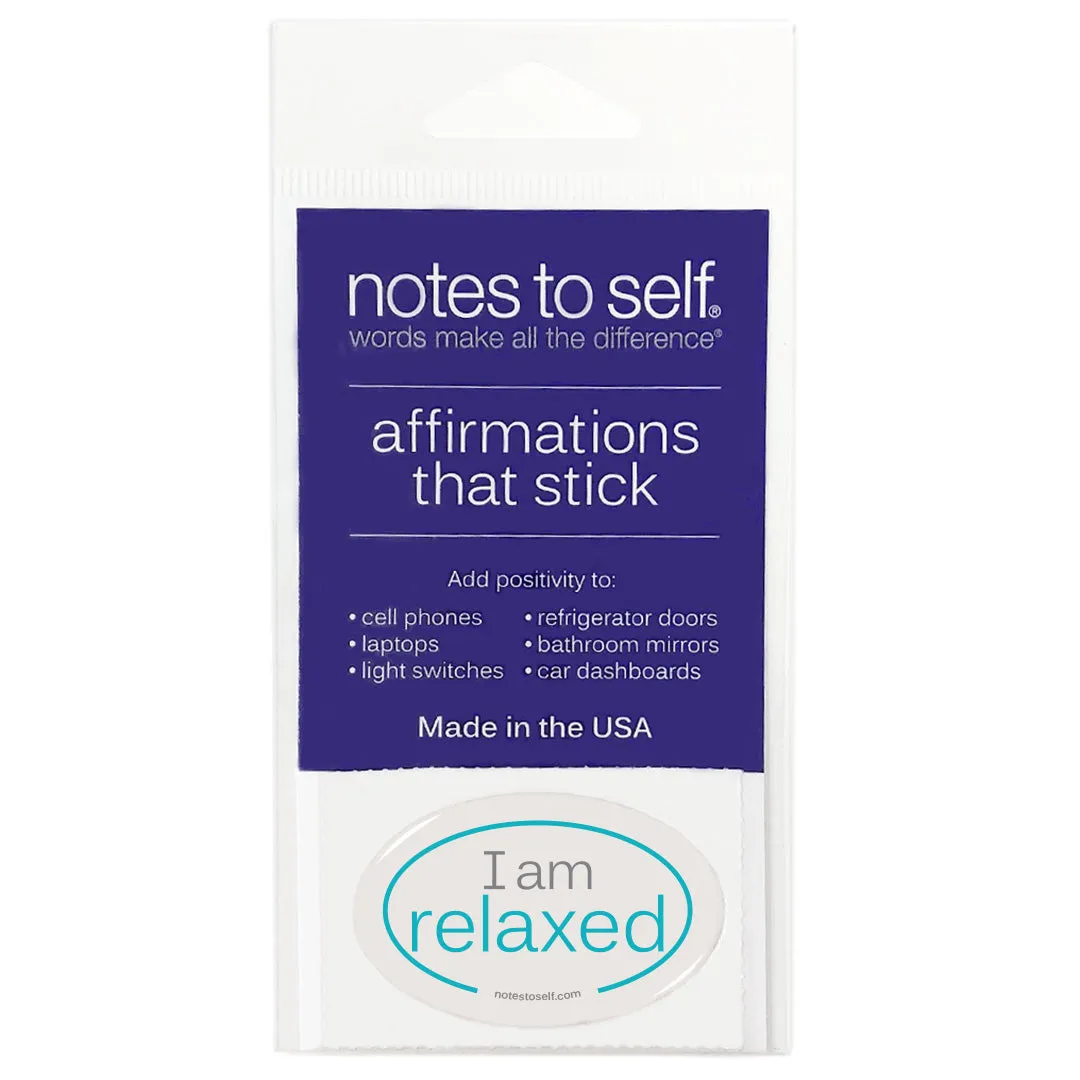 I am relaxed™ affirmations that stick