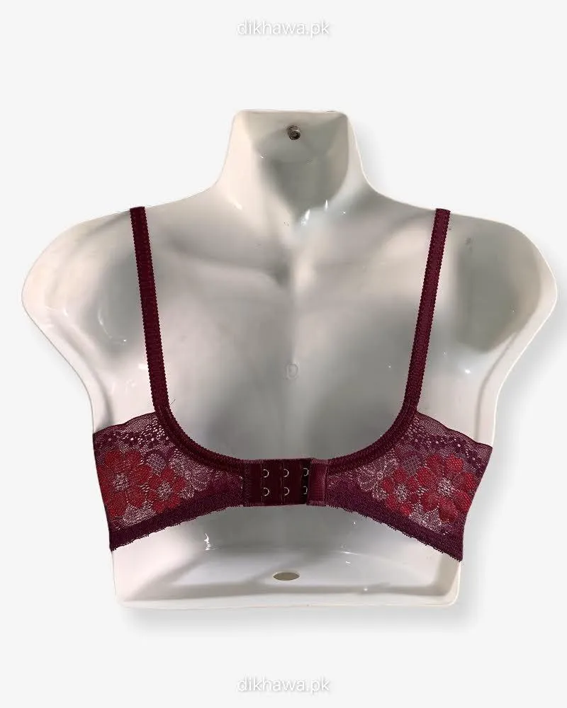 Imported Stocklot Branded  Net Pushup Bra - Underwired Bra  Non Padded Bra - Pack of 2