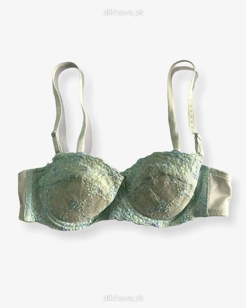 Imported Stocklot Branded  Net Pushup Bra - Underwired Bra  Non Padded Bra - Pack of 2