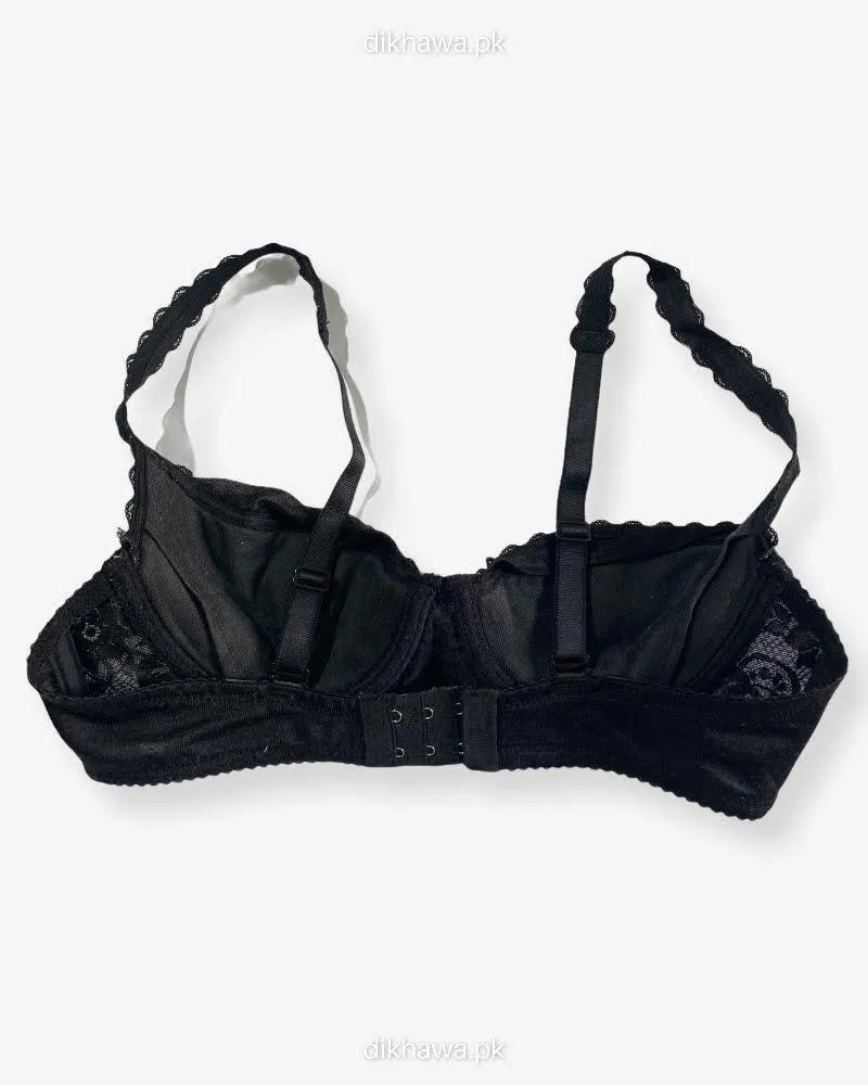 Imported Stocklot Branded  Net Pushup Bra - Underwired Bra  Non Padded Bra - Pack of 2