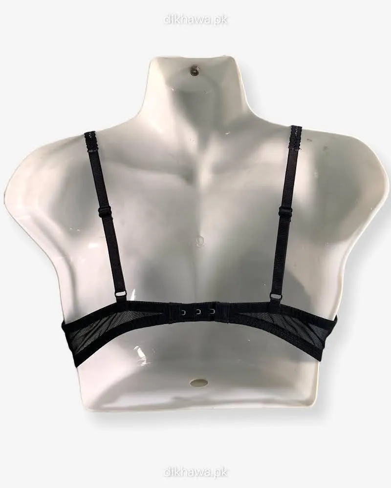 Imported Stocklot Branded  Net Pushup Bra - Underwired Bra  Non Padded Bra - Pack of 2