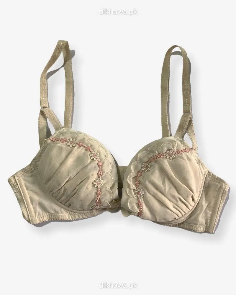 Imported Stocklot Branded  Net Pushup Bra - Underwired Bra  Non Padded Bra - Pack of 2