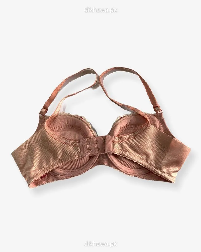Imported Stocklot Branded  Net Pushup Bra - Underwired Bra  Non Padded Bra - Pack of 2