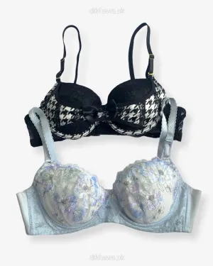Imported Stocklot Branded  Net Pushup Bra - Underwired Bra  - Padded Bra - Pack of 2