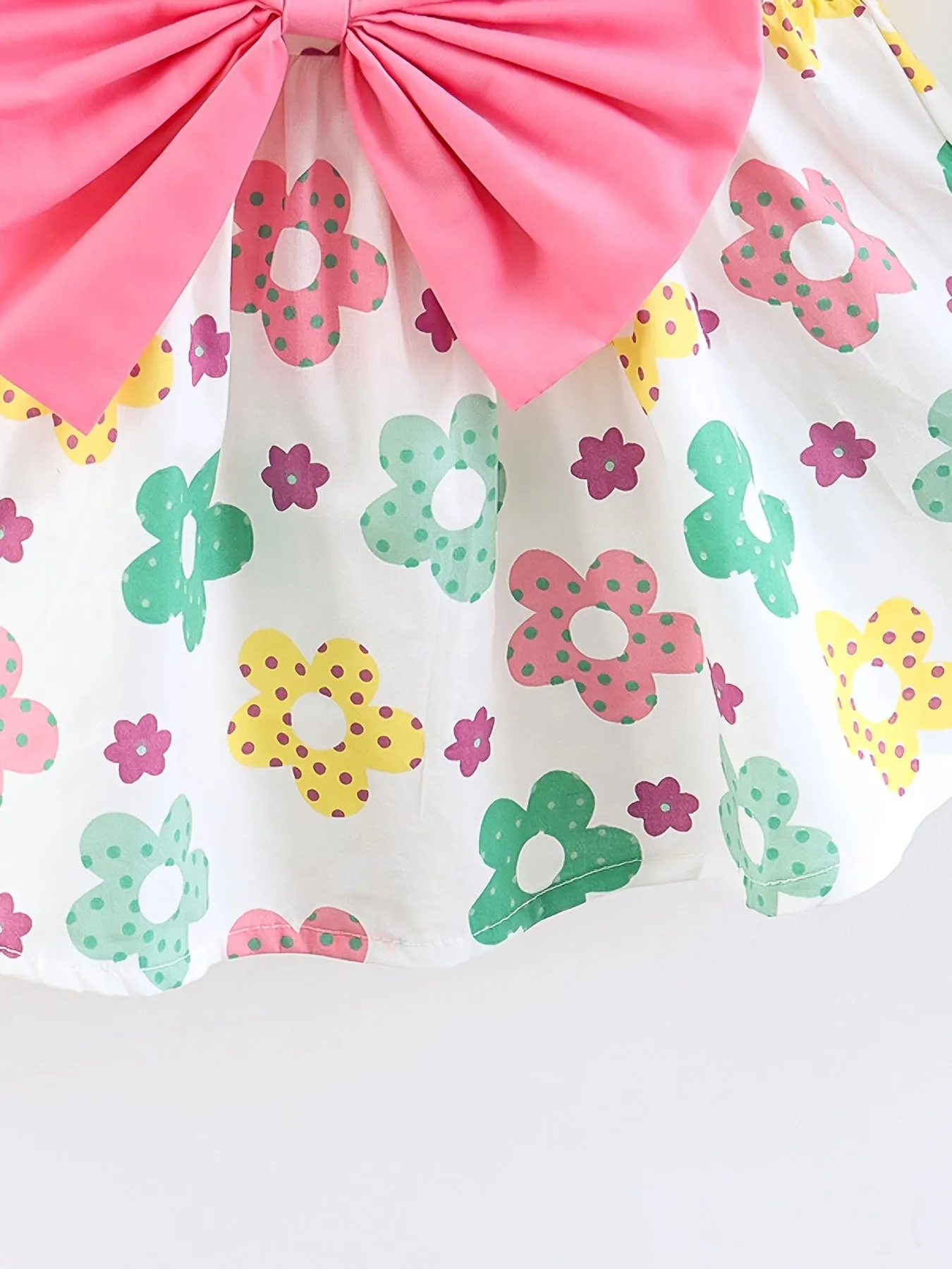 Infant Little Girls Sleeveless Princess Dress   Hat Set with Big Bowknot Design