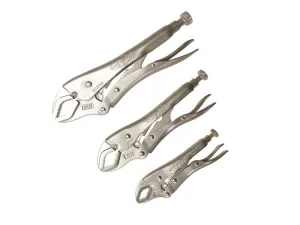 Irwin Vise-Grip Curved Jaw Locking Pliers Set Of 3 (5Cr/7Cr/10Cr)