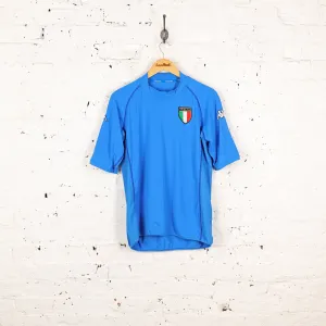 Italy 2002 Football Home Shirt - Blue - M