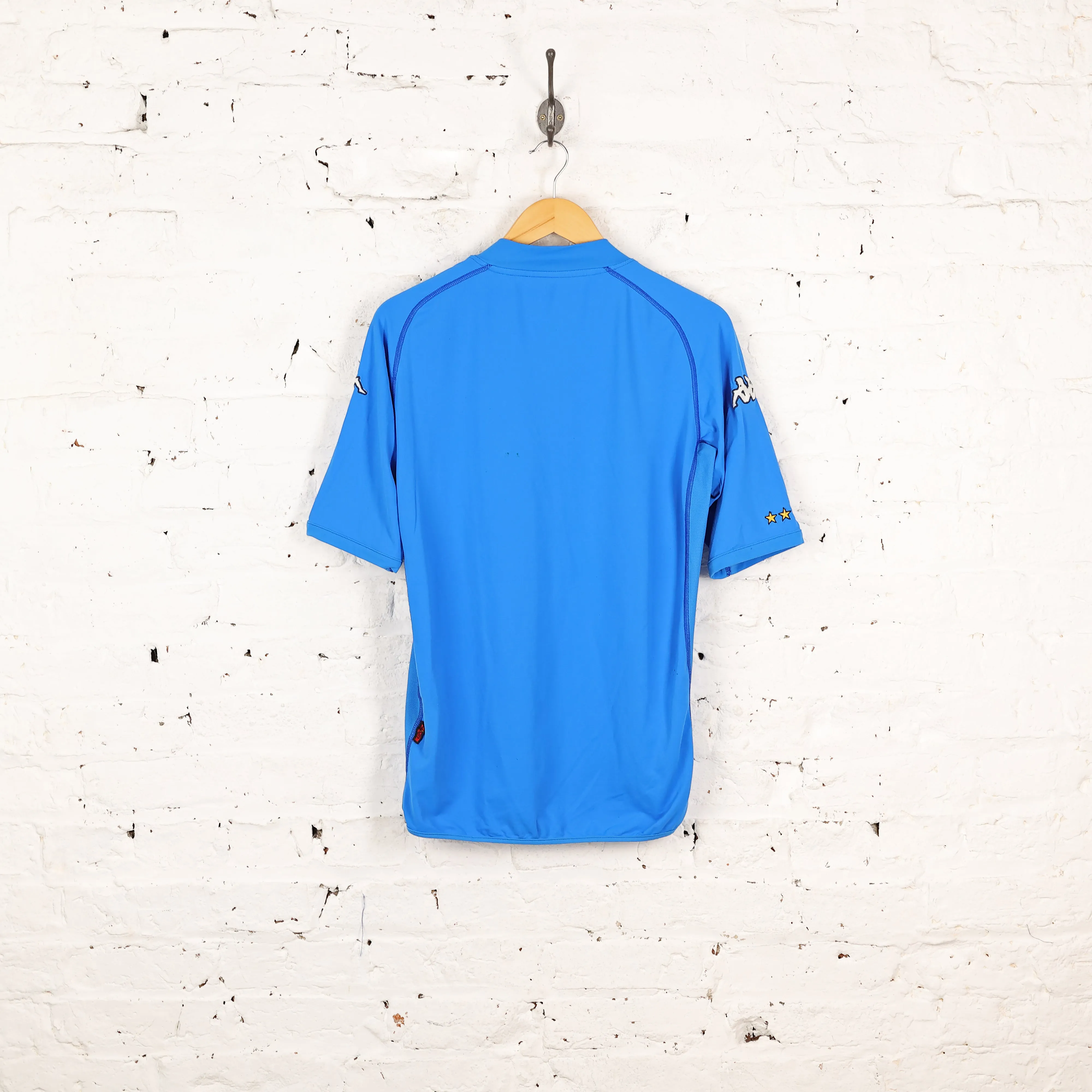 Italy 2002 Football Home Shirt - Blue - M