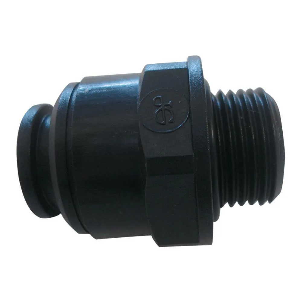 JG 12mm 3/8" Straight Adapter Male Plastic. Pm011213E