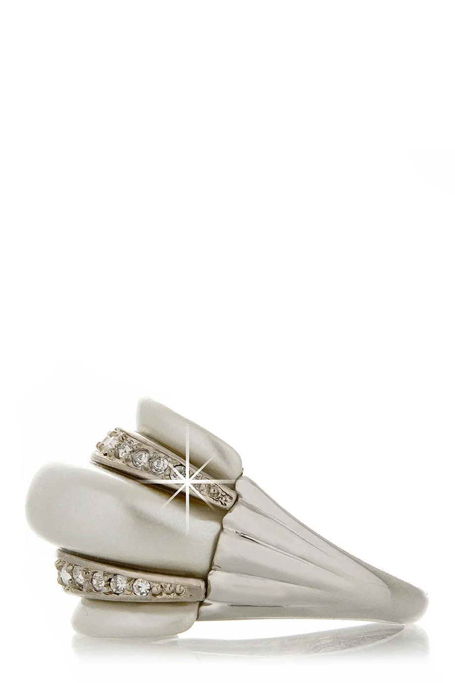 KENNETH JAY LANE MASELINA Crystal Pearl Ring