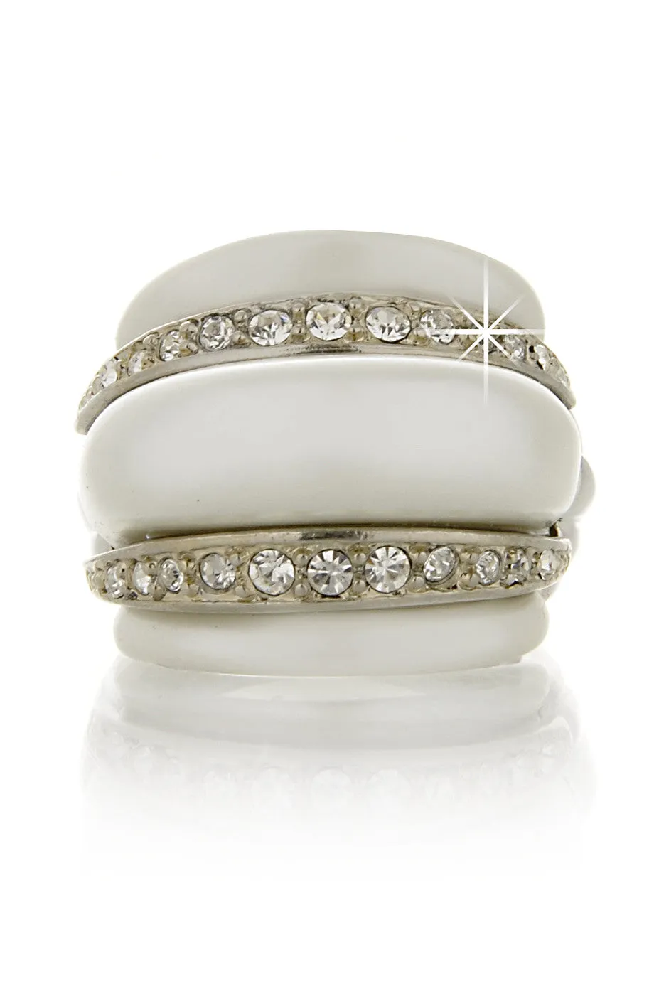 KENNETH JAY LANE MASELINA Crystal Pearl Ring