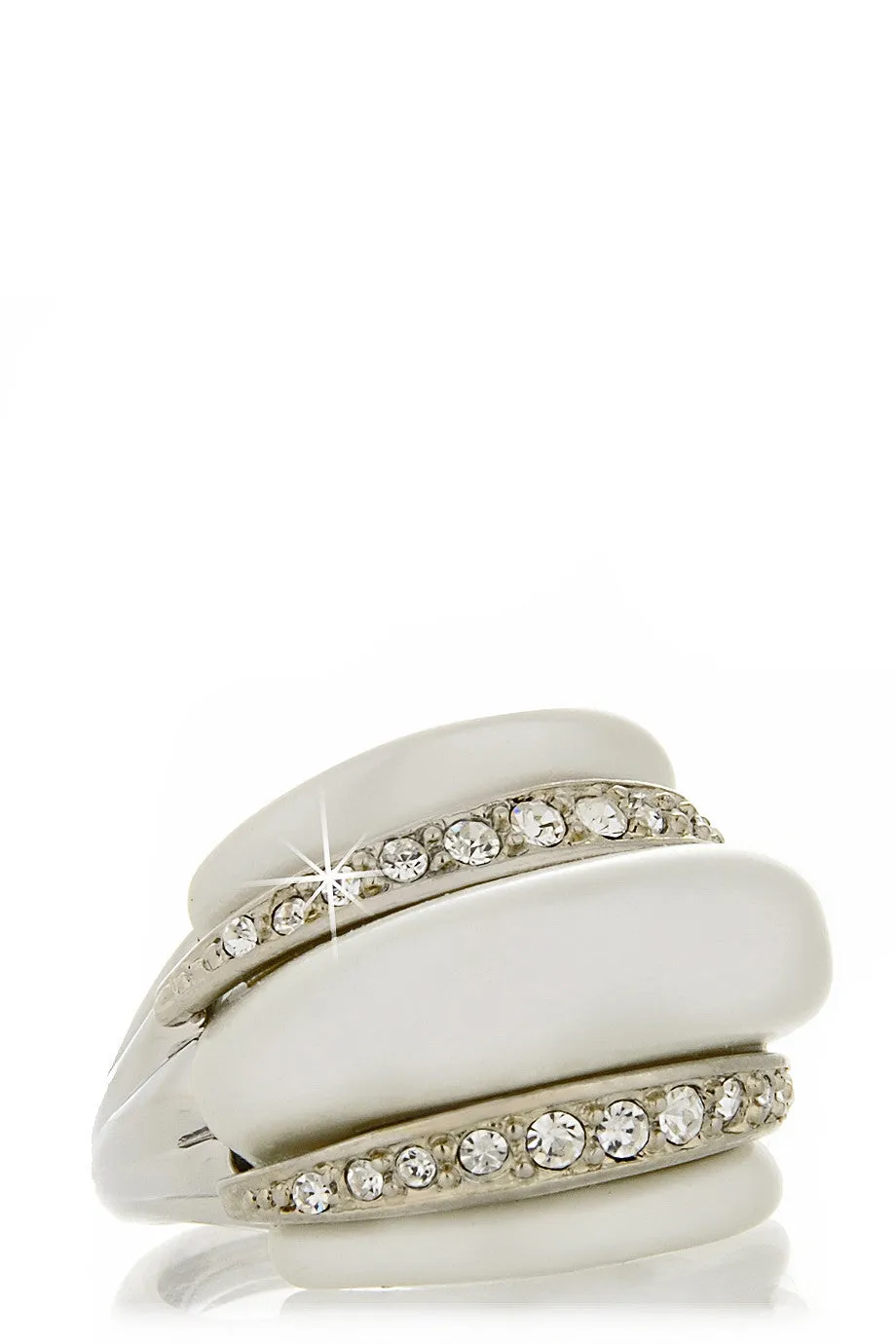 KENNETH JAY LANE MASELINA Crystal Pearl Ring