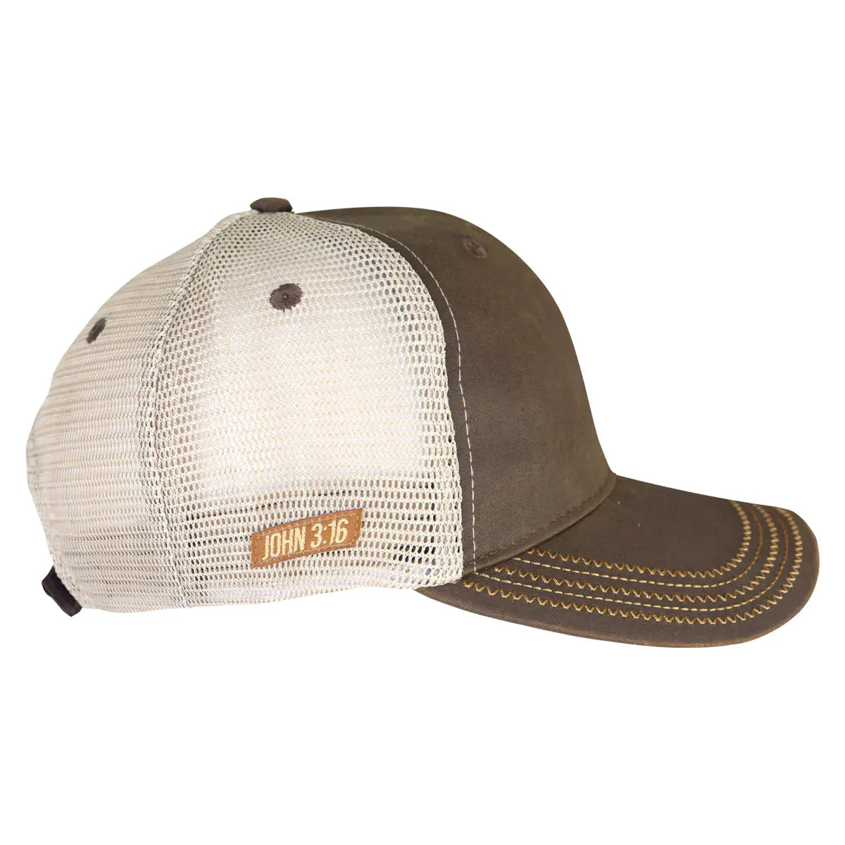 Kerusso Brown/Cream Cross Shield Cap
