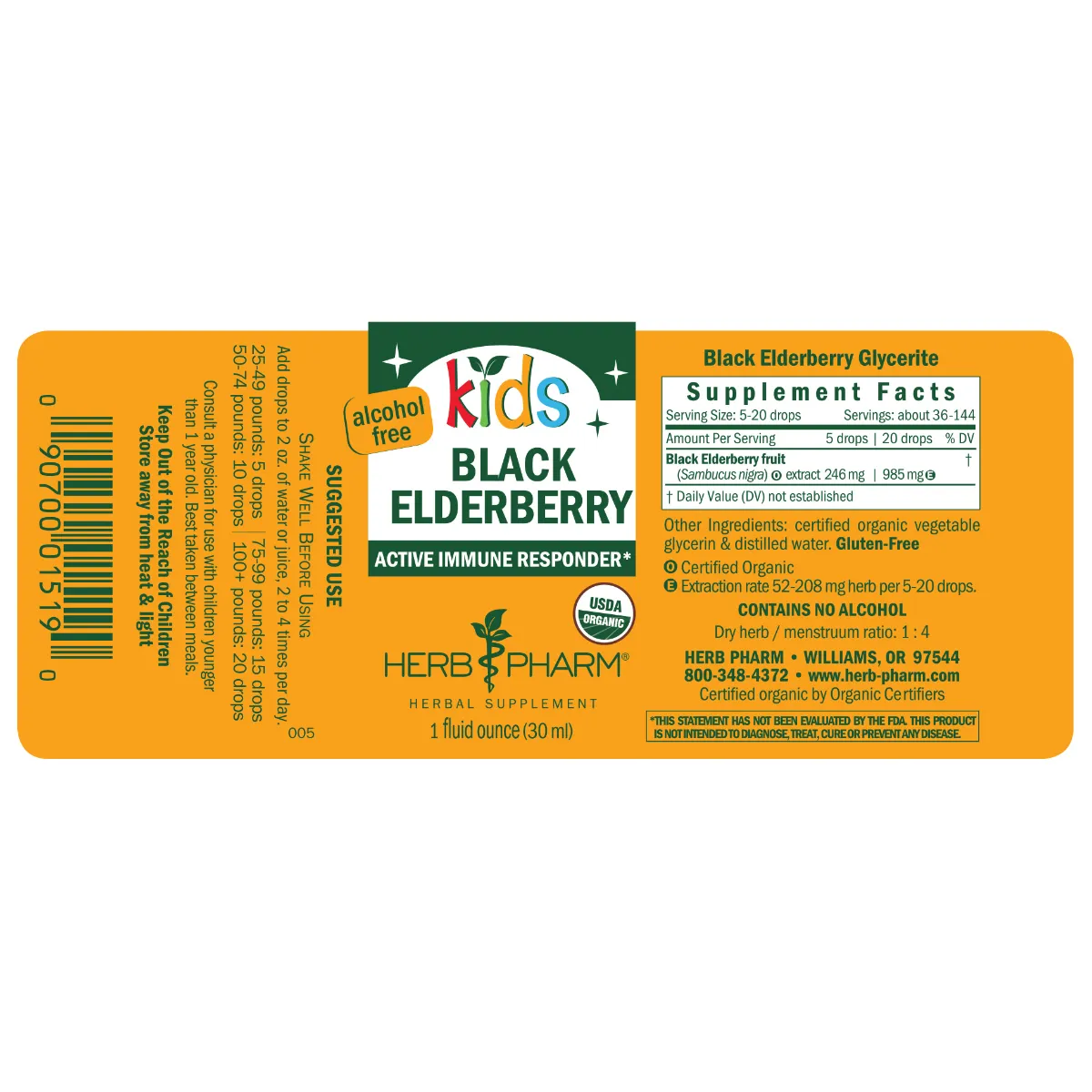 Kids Black Elderberry Glycerite