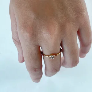 Large Bezel Ring  | White