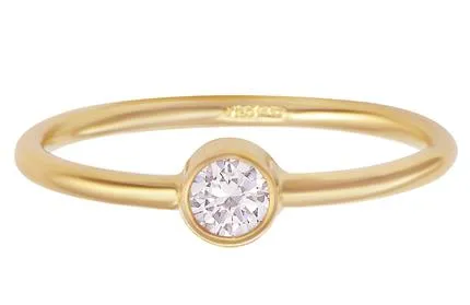 Large Bezel Ring  | White