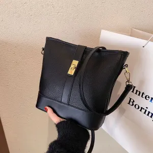 Leather Bucket Shaped Bag