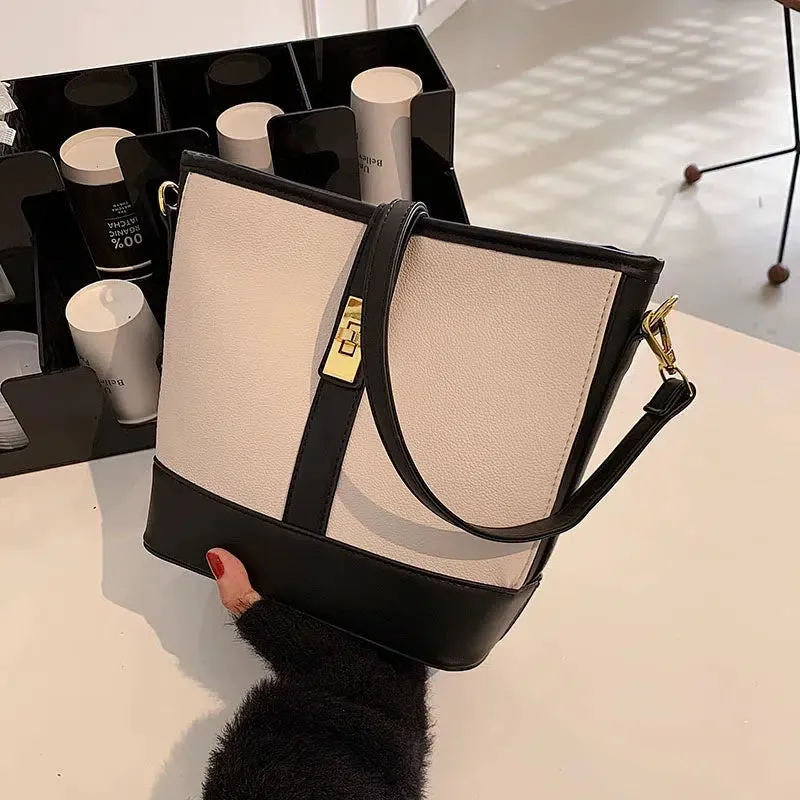 Leather Bucket Shaped Bag