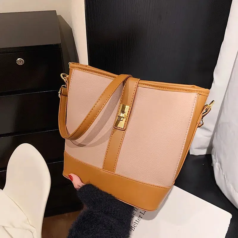 Leather Bucket Shaped Bag