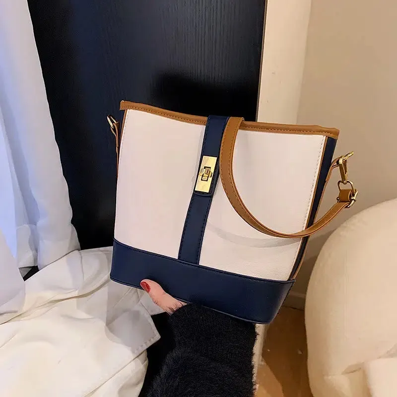 Leather Bucket Shaped Bag