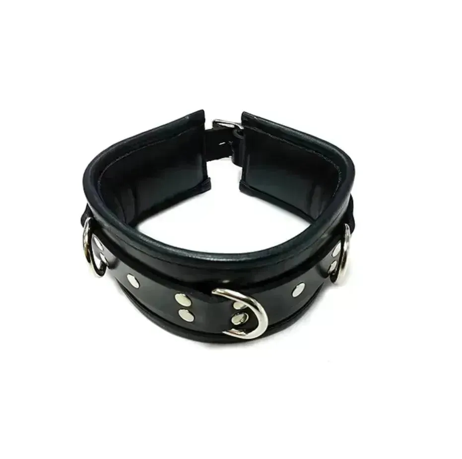 LEATHER COLLAR - BLACK