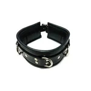 LEATHER COLLAR - BLACK
