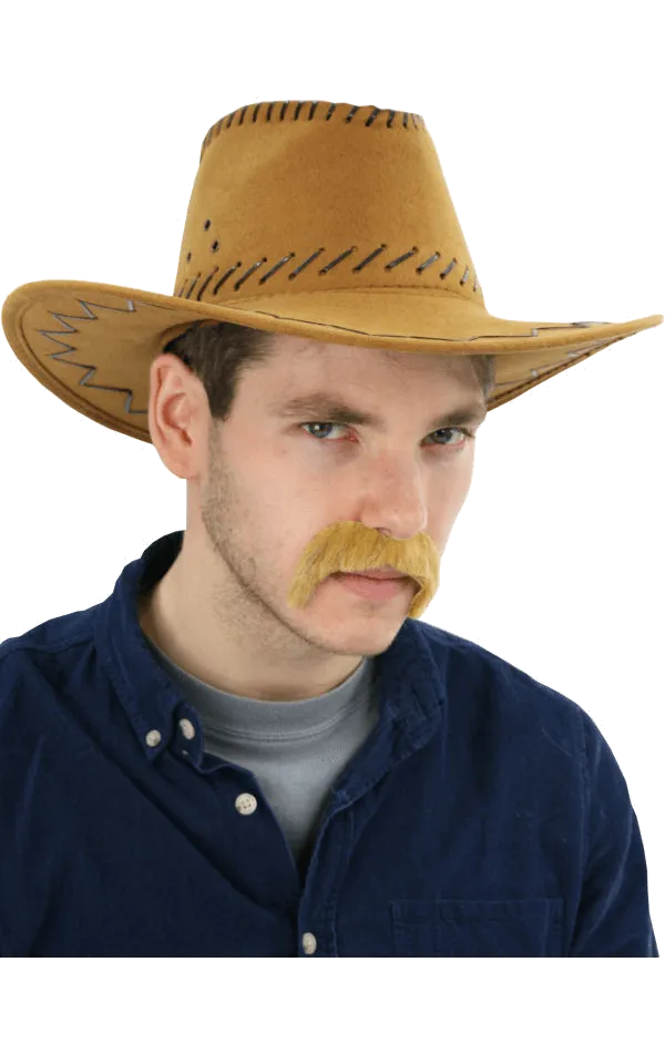Leather Stitched Western Hat