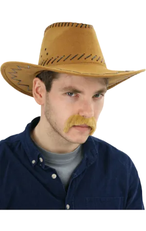 Leather Stitched Western Hat