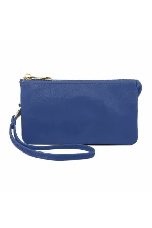 Leather Wallet with Detachable Wristlet Royal Blue - Pack of 6