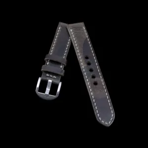 Leather Watch Strap, Military 107  | Full Stitch