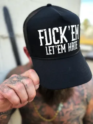 LET ‘EM HATE CURVED BILL BLACK HAT